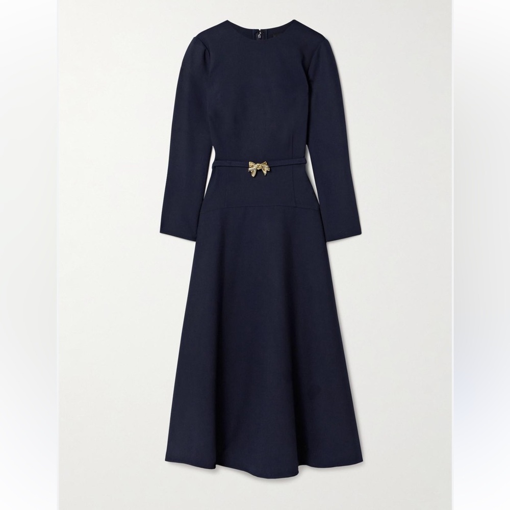 Oscar de la Renta Wool-Blend Midi Dress
